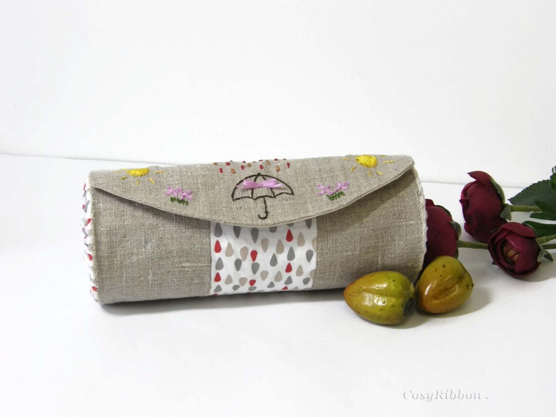 Round Make up Case cosmetic Case Cosmetic Bag Pencil Case Etsy