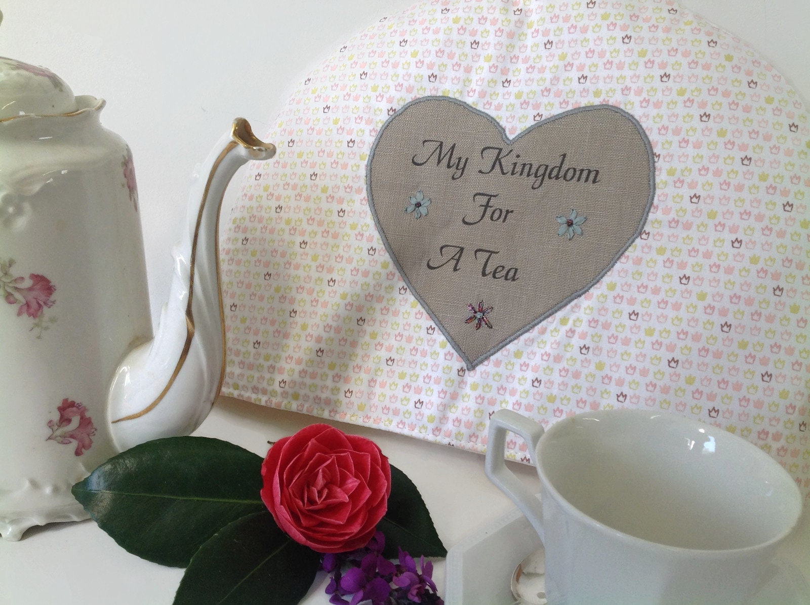 Tea Cozy Fabric Crown Teapot Warmer Royal Tea Cosy Tea Etsy Australia