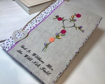 聖書カバー 手作り 刺繍 少女復古学院のパッチワークの刺繍の文字の
