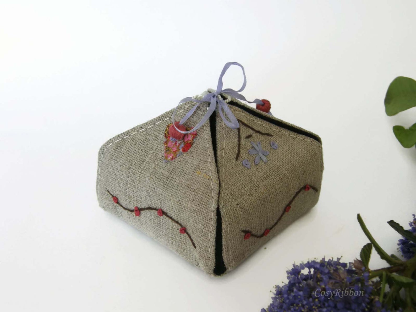 Linen Gift Box Gift Box Keepsake Jewelry Box Linen and Silk Etsy