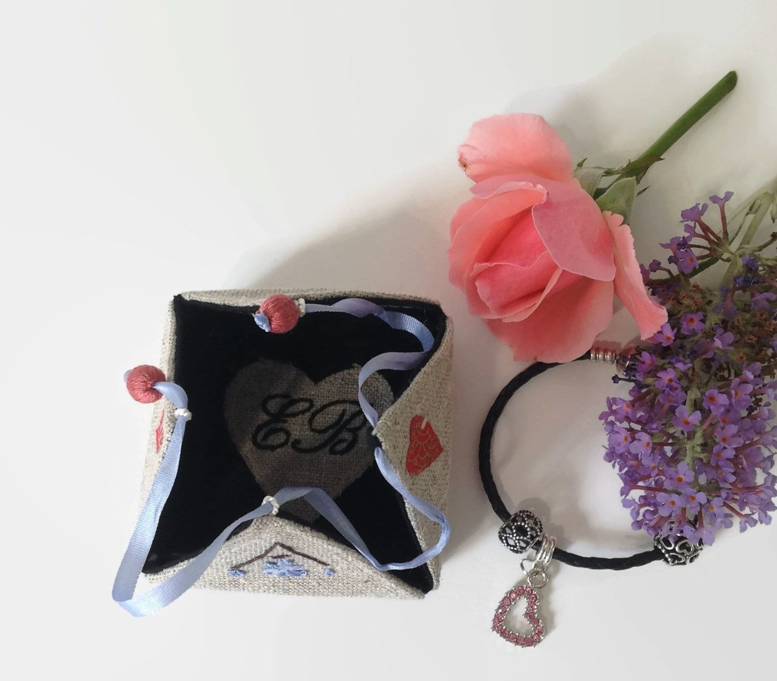 Linen Gift Box Gift Box Keepsake Jewelry Box Linen and Silk Etsy