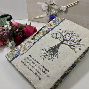 Book Cover, Bible Cover, Tree of Life Book Protector, Book Case, Custom Bible Cover, Trade Size Cover, Flowers, Book Cover, Purple Cover Japanese Flowered