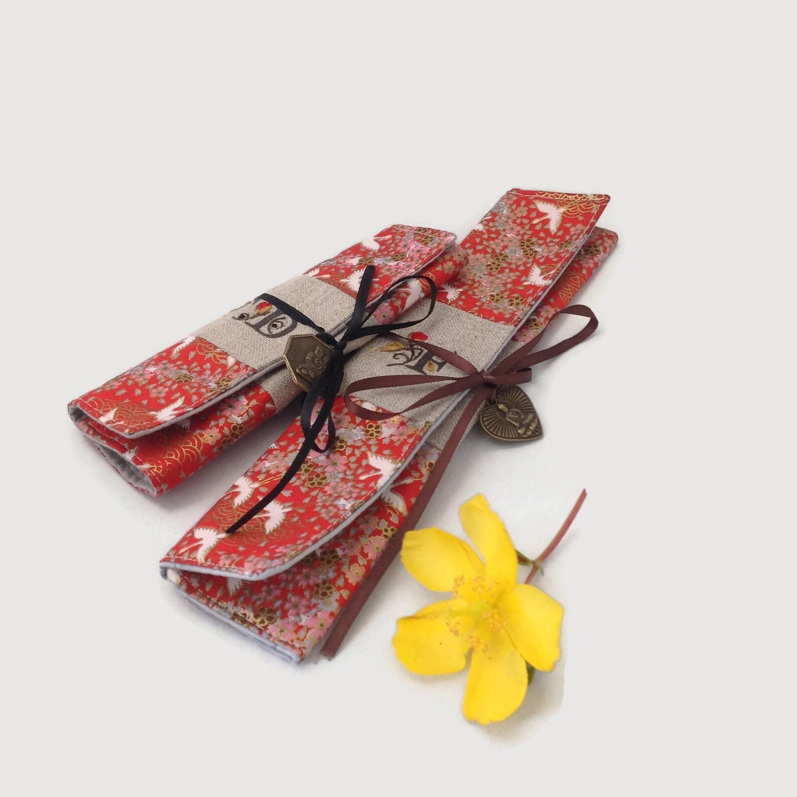 Chopsticks Holdercustom Rollup Case Cutlery Chopsticks Case Etsy