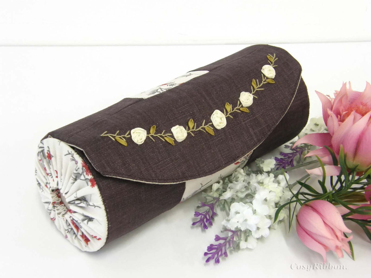 Make up Case Purple Pencil Case Cosmetic Pouch Storage Case Etsy