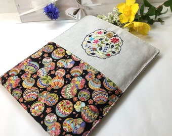 Tablet Case, Ipad Cover, Fabric Tablet Sleeve, Japanese Fabric Ipad Cover, Custom Tablet Case, E Reader cover, Kindle case, Fabric Ipad Case