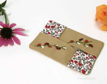 Pocket tissue holder, Tissue  pouch, pocket tissue pouch, travel tissue case , fabric pouch, travel tissue holder, Pocket tissue cover, gift