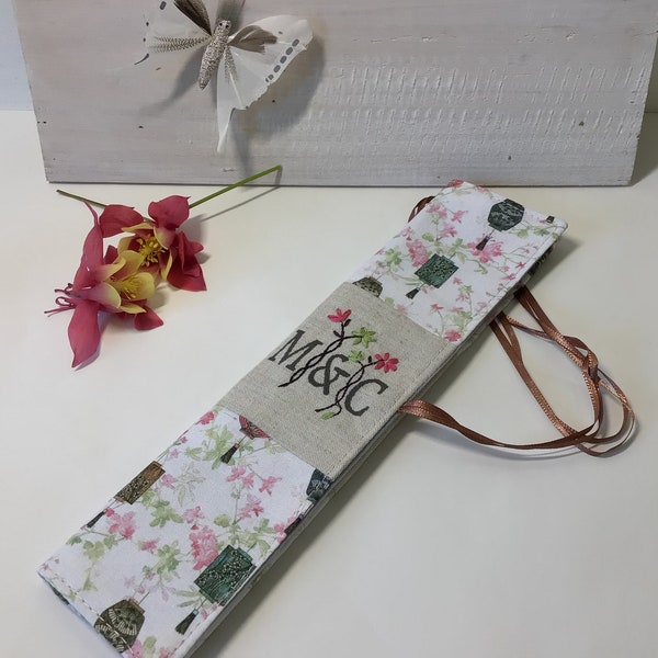 Etui baguettes, Porte baguettes tissu japonais, Trousse rouleau, étui roulé, range couverts, étui japonais, étui voyage, pochette tissu