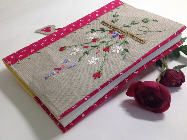 Book Cover ,Paperback Book Cover,Linen book cover, Flowers Bible Cover, gift for book lover, Notebook Cover, Journal Cover, Custom Cover Rasberry Flowered