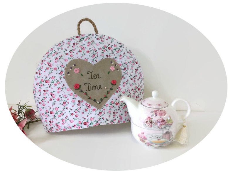 Flower Fabric Tea Cosy Teapot Cover Chic embroidered Teapot Etsy