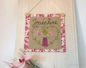 Baby Door Sign- Baby Girl Nursery Decor-Baby Door Hanger-Baby Shower Gift-Baby Girl Gift-Personalized Sign