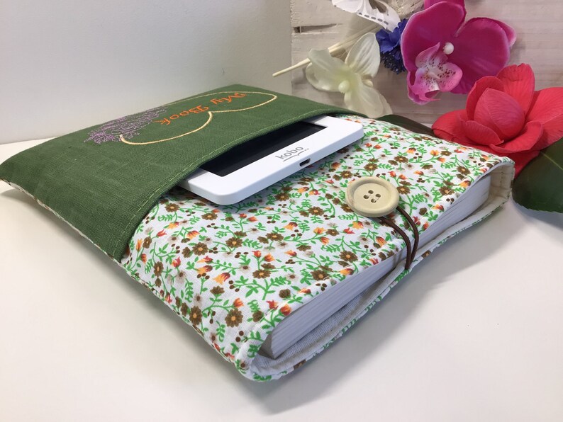 Floral Padded Book Sleeve Book Protector Book Pouch Book Etsy