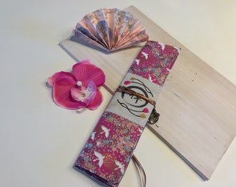 Etui à baguette, Pochette voyage, trousse rouleau, cozy pour baguette, protection couverts, range baguettes, étui voyage, trousse monogramme