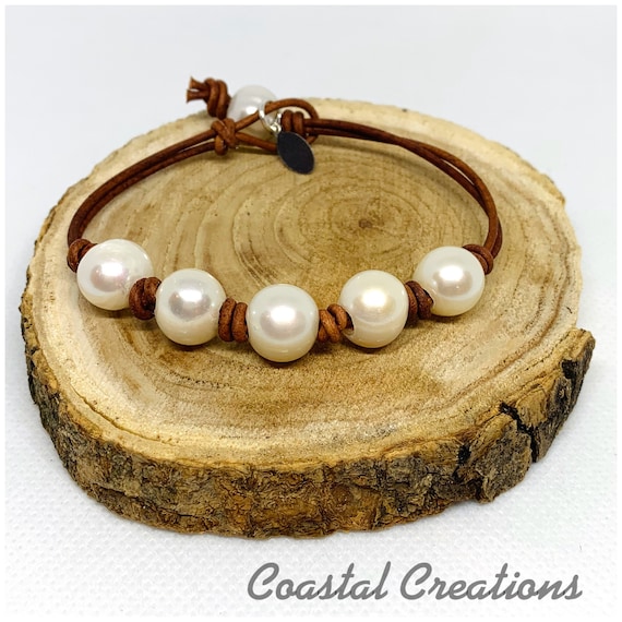 Five Pearl Double Strand Bracelet
