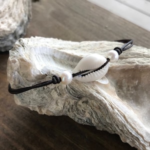 Cowrie Shell and Pearl Anklet #321