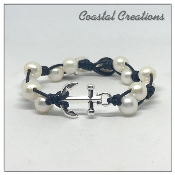 Anchor and Pearl Bracelet #392