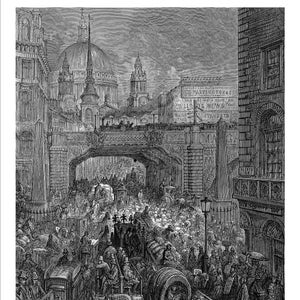 Fine art print Dore Ludgate Hill London 1872 unframed | Etsy