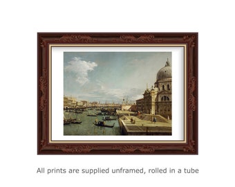 Canaletto Mouth of the Canale Grande and Santa Maria della Salute wall art print vintage poster art