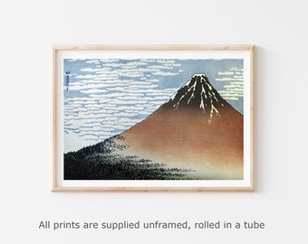 Hokusai View of Fujiyama gallery wall art print vintage poster art famous artist print home decor