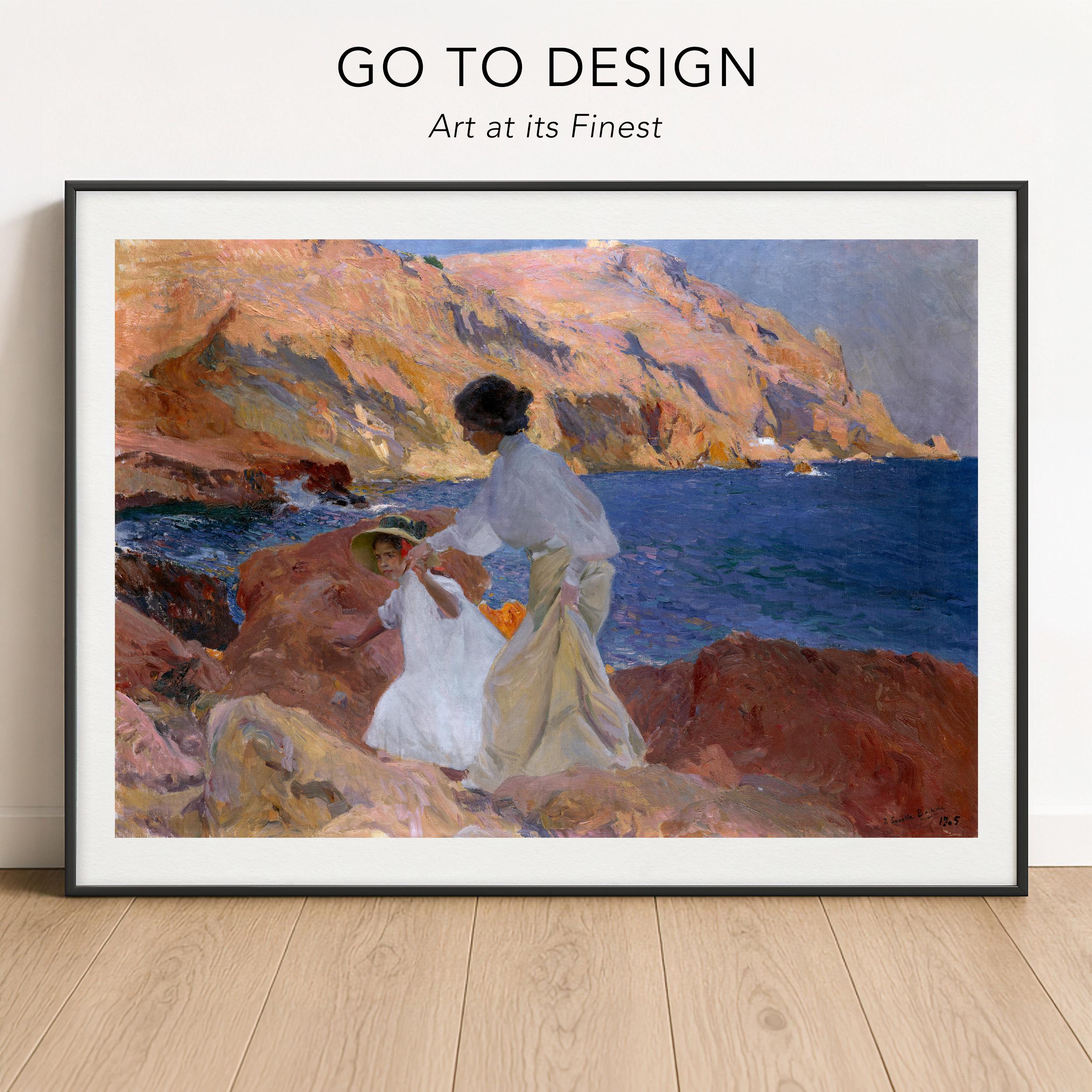 Sorolla Clotilde and Elena Print: Vintage Fine Art Poster, Mother