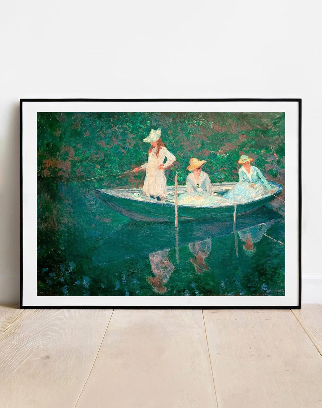 モネの「漕ぎ舟」プリント - ヴィンテージ印象派アートポスター - Etsy