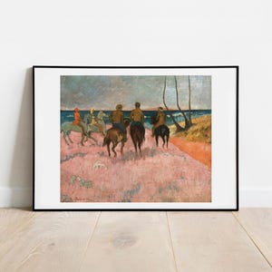 Gauguin Reiter am Strand Pferd Wand Kunst Druck Vintage Plakat Kunst berühmte Künstler Druck Wohnkultur
