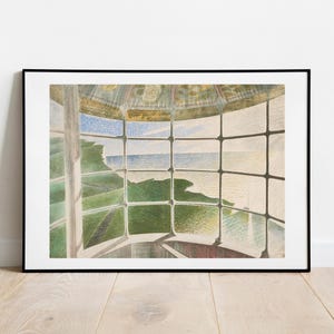 Impresión de arte de pared del faro de Ravilious Beachy Head, póster vintage, galería de arte, impresión de artista famoso, decoración del hogar