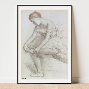 Degas Dancer Seated 1896 ballet wall decor gallery wall art print vintage poster art famous artist print