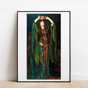 Ellen Terry as Lady Macbeth Print: John Singer Sargent Vintage Art