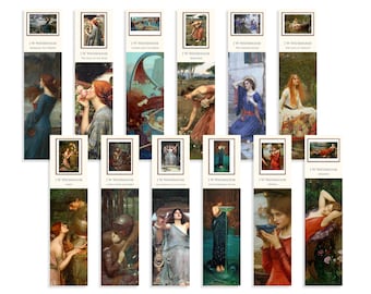 Waterhouse Bookmarks Set: Fine Art Collection, Art Lover Gift