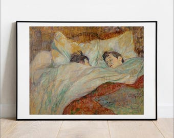 Toulouse-Lautrec The Bed gallery wall art print vintage poster art famous artist print home decor