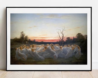 Fairies of the Meadow Print by Nils Blommer: Vintage Gallery Wall Art