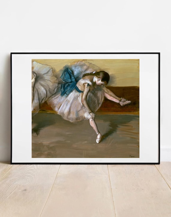 ドガの「バレエを休む踊り子」プリント - ヴィンテージファインアート