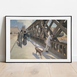 Caillebotte Le Pont de L&#39;Europe Print: Vintage Paris Fine Art Poster