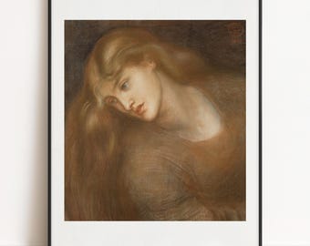 Dante Gabriel Rossetti Print - Aspecta Medusa 1867, Pre-Raphaelite Wall Art Poster