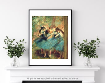 Degas Blue Dancers home decor gallery wall art classic poster vintage art famous artist print ballet art