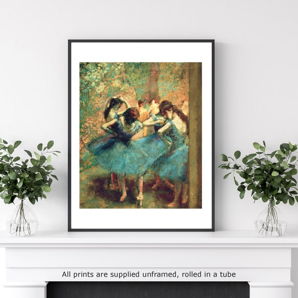 Degas Blue Dancers home decor gallery wall art classic poster vintage art famous artist print ballet art