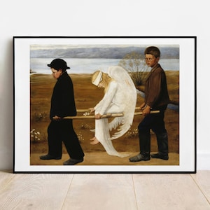 The Wounded Angel Print: Hugo Simberg Vintage Fine Art Poster