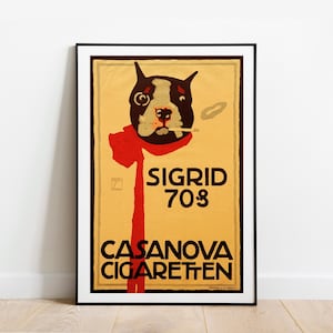 Hohlwein Casanova Cigarettes Poster: Vintage Art Poster Print