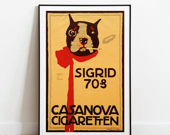 Plakat papierosów Hohlwein Casanova: druk plakatu w stylu vintage