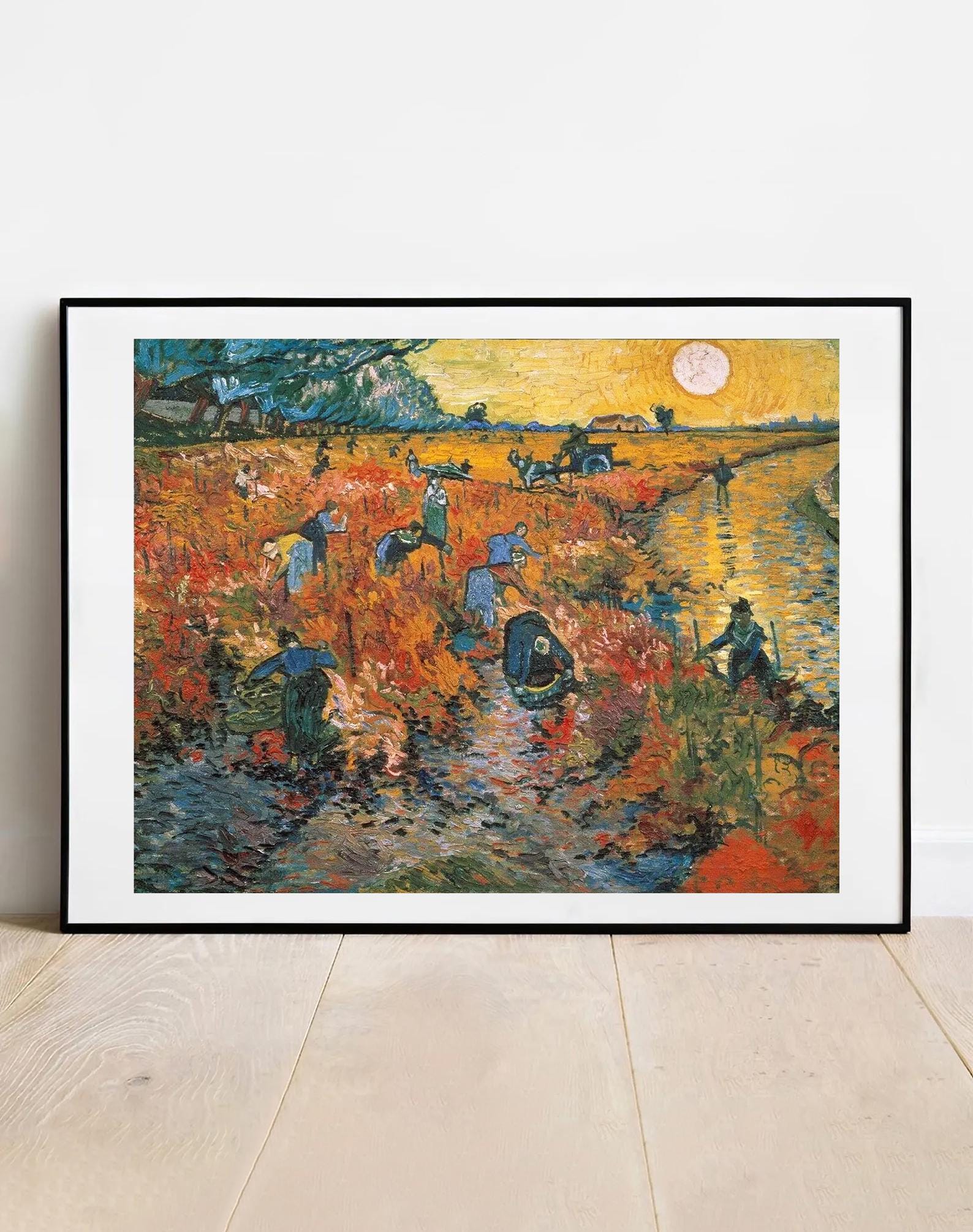 ファインアート 絵画 油絵 ゴッホ「赤い葡萄園」プリント - ヴィンテージファインアートポスター