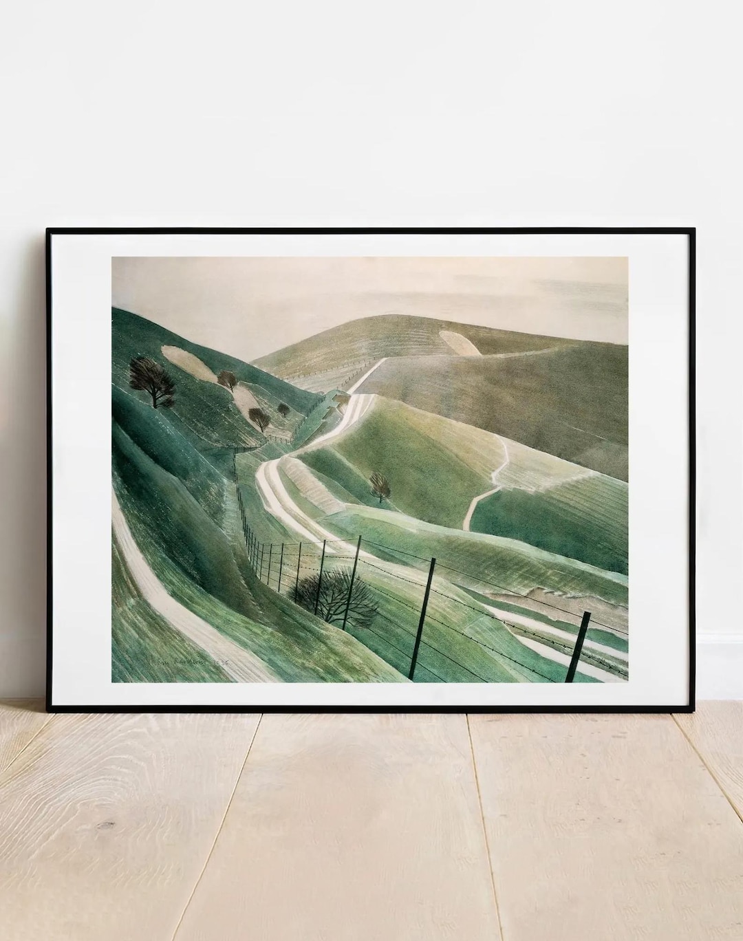 Eric Ravilious Chalk Paths Art Print: Classic Green Wall Art Poster - Etsy