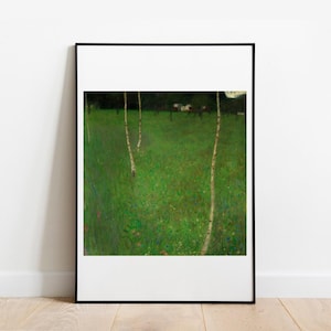 Klimt Farmhouse with Birches home decor gallery wall art print vintage poster art famous artist print