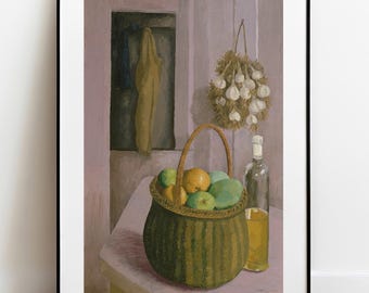 セドリック・モリス（1889-1982）の絵画版画「黒いチューリップ