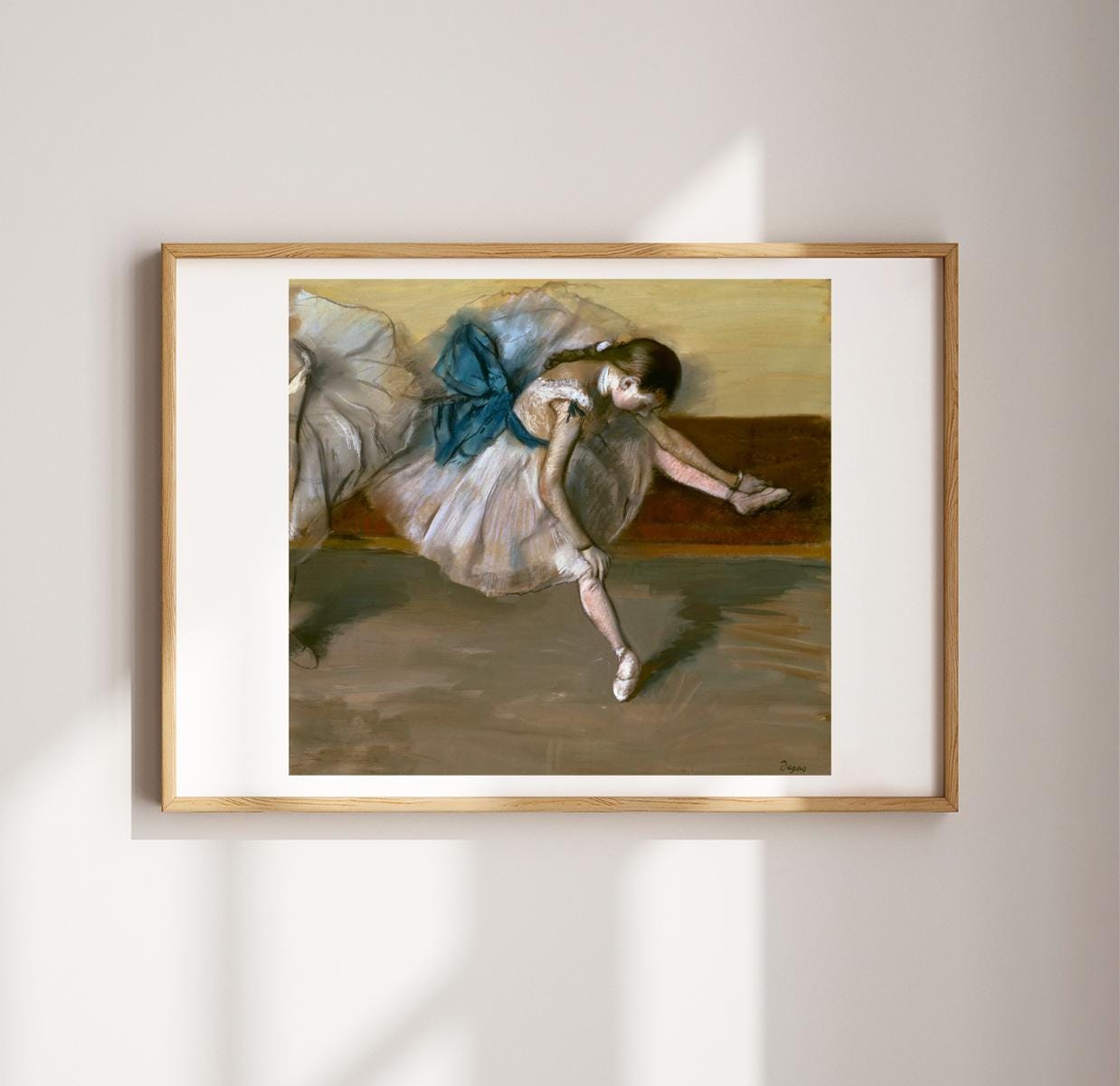 ドガの「バレエを休む踊り子」プリント - ヴィンテージファインアート