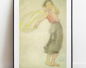Auguste Rodin Danseuse Cambodgienne Print, Rodin Print, Rodin