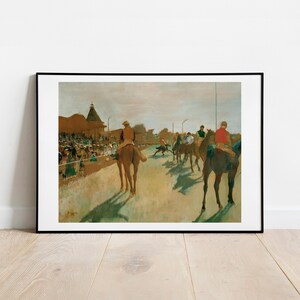 Degas Le Défile, carrera de caballos, decoración del hogar, galería, arte de pared, póster clásico, arte vintage, artista famoso, impresión