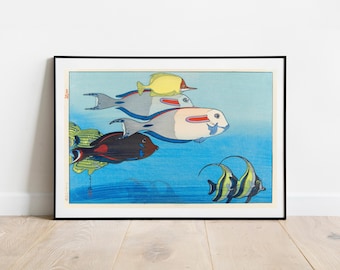 吉田博 ホノルル水族館プリント - ヴィンテージ日本美術 - Etsy 日本