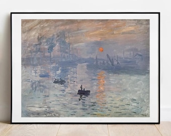 Impresión de Monet "Amanecer": Arte mural vintage de galería