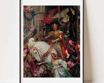 Dicksee The Two Crowns 1900 wall decor gallery wall art print vintage poster art famous artist print