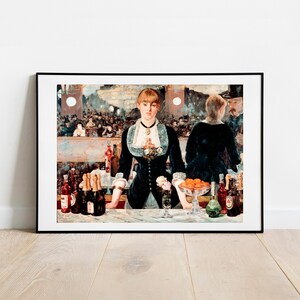 Manet - Bar at the Folies-Bergere - Fine Art Print Wall decor